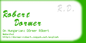 robert dormer business card