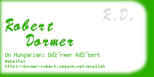 robert dormer business card